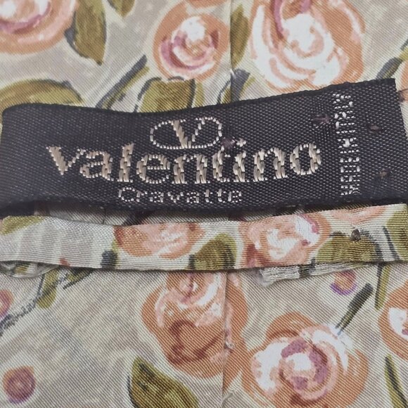 Valentino Cravatte Handmade Silk Floral Tie - Picture 3 of 6